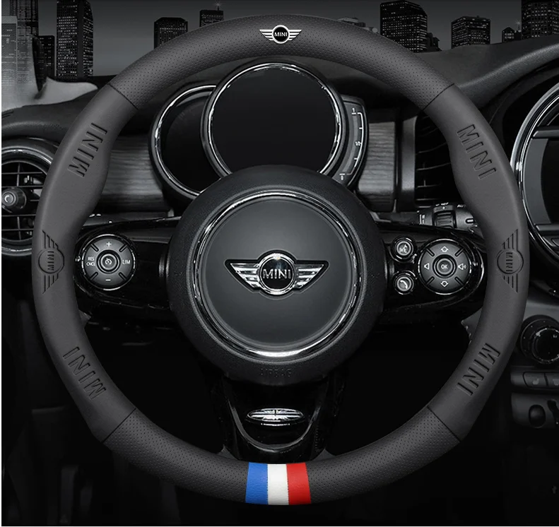 

Чехол для руля с 3d-тиснением, дышащий чехол на руль для BMW Mini Countryman Cooper S F54 F55 F56 F57 F60 R54 R55 R56 R60 R61