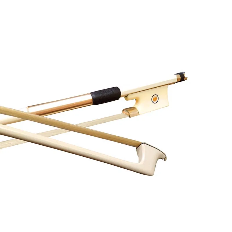 Бесплатная доставка, студенческий лук-скрипка из Белого Бразильского Дерева, круглая палка 4/4, лук для скрипки, запчасти, аксессуары 3/4, 1/2, 1/4, 1/8, 1/10, 1/16