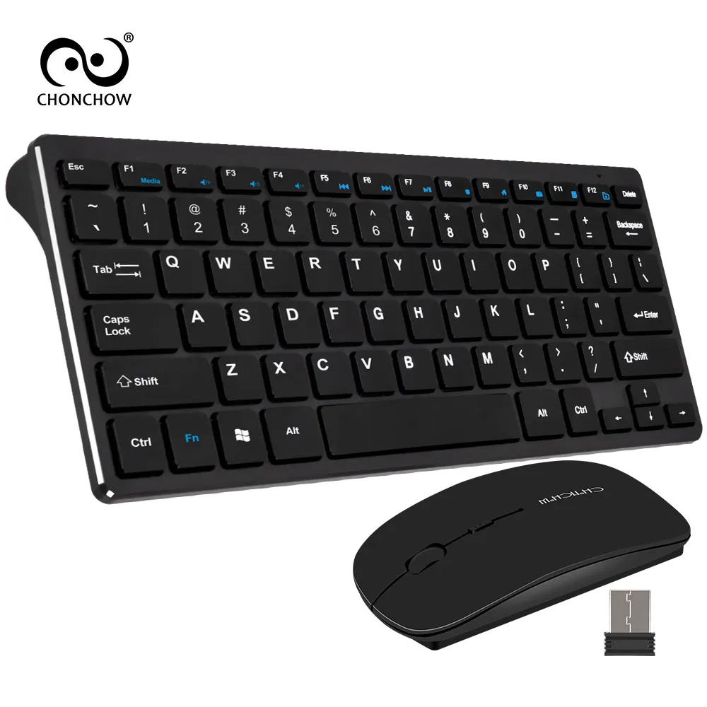 

NEW Wireless Keyboard and Mouse Combo 2.4 GHz Wireless Mouse Multimedia Keys for PC Windows XP /7/8/10 Android Smart TV Box