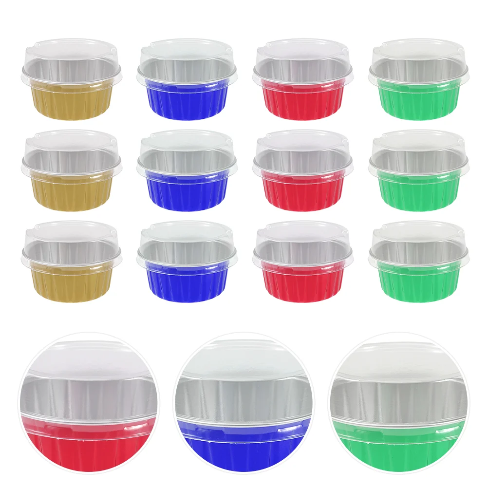 

40pcs Muffin Cups Mousse Cup Aluminum Cupcake Holders Tart Cups Aluminum Cupcake Pans