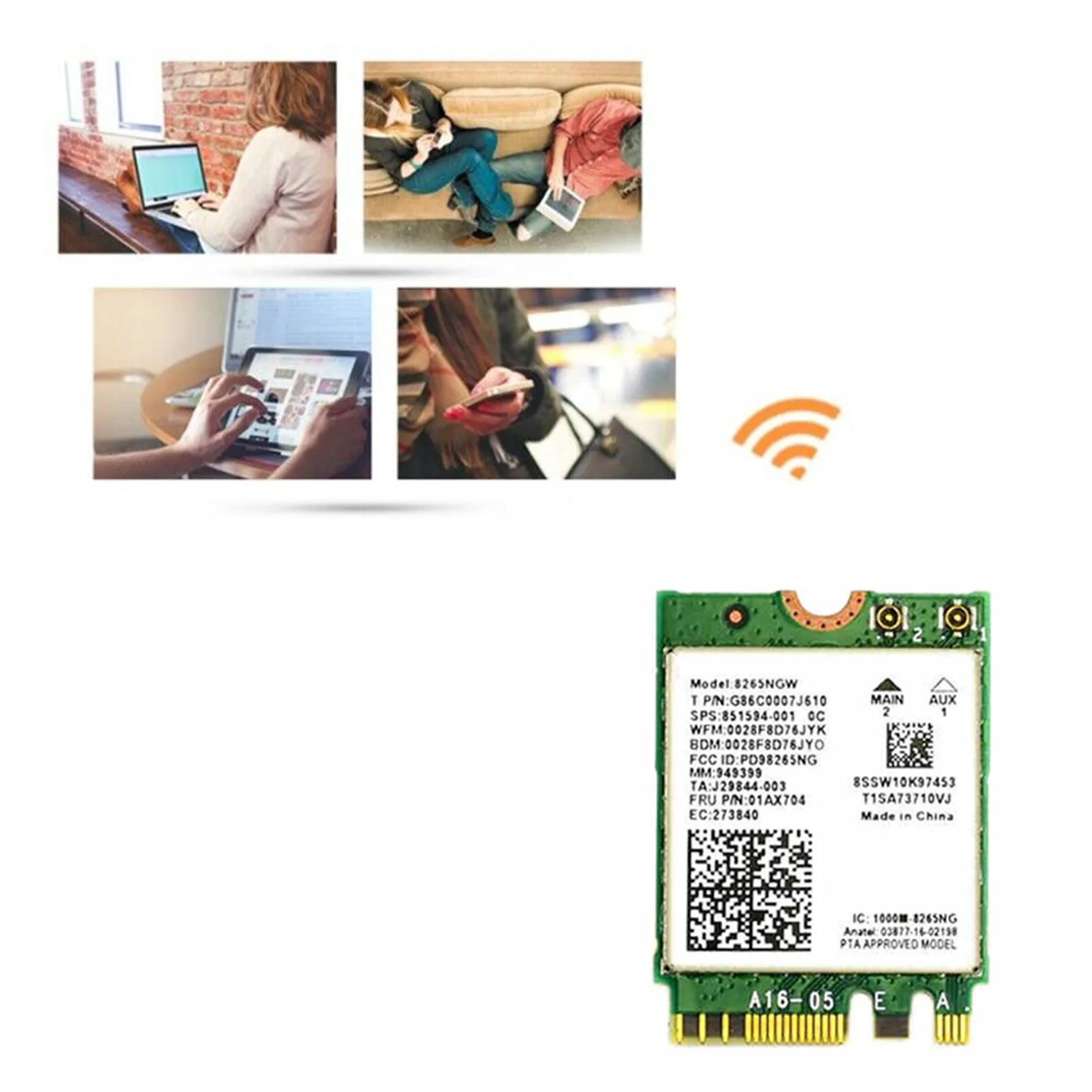 AC8265 Wi-Fi карта + 6DB антенна сетевой адаптер для Jetson Nano 300 Мбит/с 867 2 4 ГГц 5