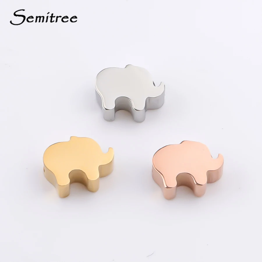 

Semitree 5pcs 8mm Stainless Steel Cute Elephant Charms for DIY Jewelry Making Necklace Findings Bracelet Beads Accessories