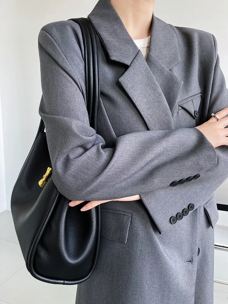 Весенняя одежда новый темпераментный костюм выше колена пиджак средней длины