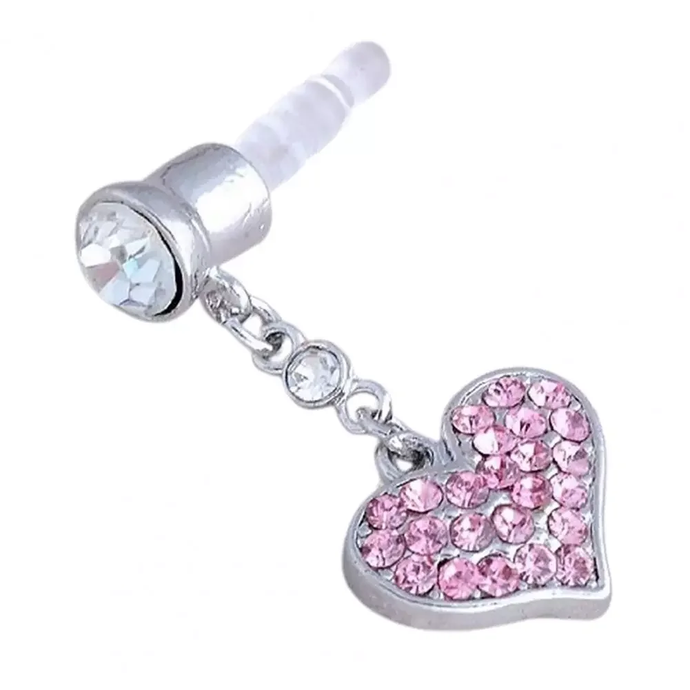 

1 PC Universal Anti-Dust Plug Love Heart Shape Dangle Earphone Jack Stopper for 3.5mm Earphone Jack