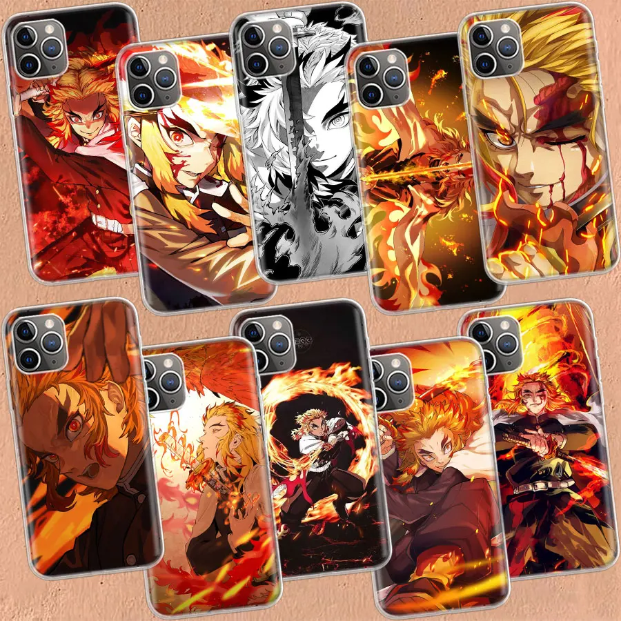 

Demon Slayer Rengoku Kyoujurou Phone Case For Apple Iphone 11 12 Mini 13 Pro Max SE 2020 X XS XR 8 Plus 7 6 6S 5 5S SE Cover She