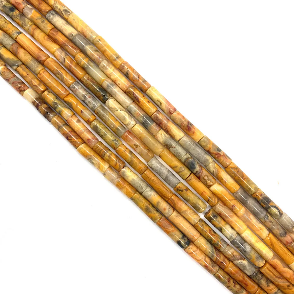 Ляпис-лазурь сумасшедший Агат фотобусина круглая трубка бисер 4x13 мм сделай сам