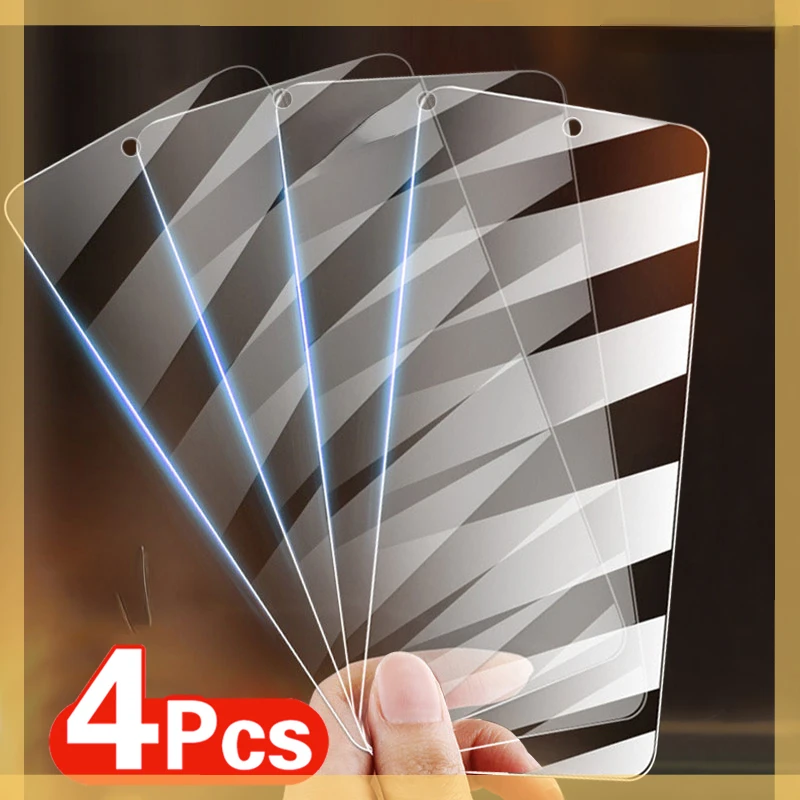

New Fashion For Poco X3 M3 X3 Pro NFC F3 Full Protective Glass 4Pcs Tempered Glass For Xiaomi Redmi Note 10 8 7 9s 9 Pro Screen