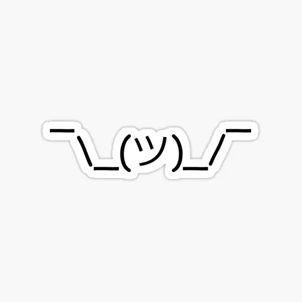 

Shrug 5PCS Stickers for Home Wall Bumper Living Room Anime Luggage Decor Water Bottles Funny Cute Print Art Laptop Cartoon