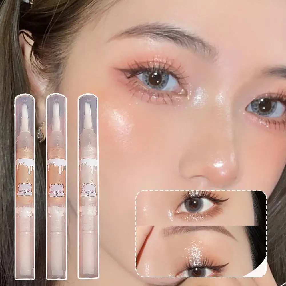 

Glitter Liquid Highlighter Waterproof Shiny Diamond Pen Eyeshadow Shiny Lasting Champagne Silkworm Beauty Lying Highlighter N8S6