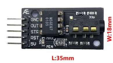 MSGEQ7 Модуль анализа сигнала графического фильтра выравнивания аудиообработки
