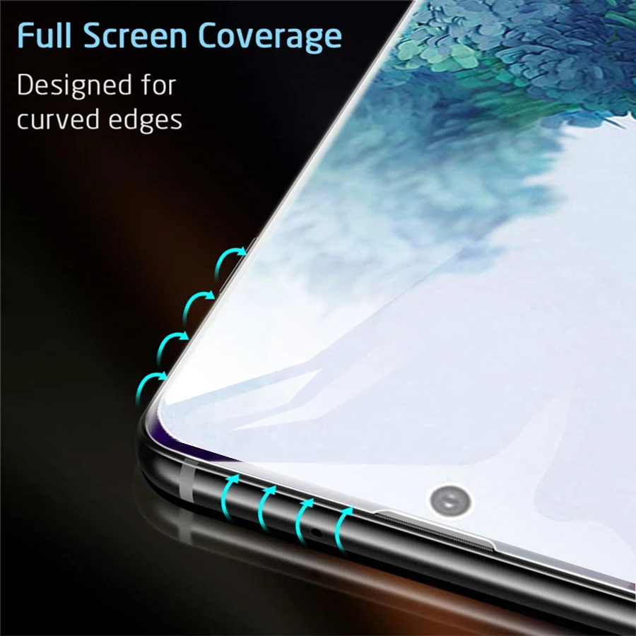 3D Full Cover Soft Ceramic Tempered Glass for Samsung Galaxy S22 S21 Ultra S20 S10 S9 S8 Plus Note 10 9 8 Matte Screen Protector