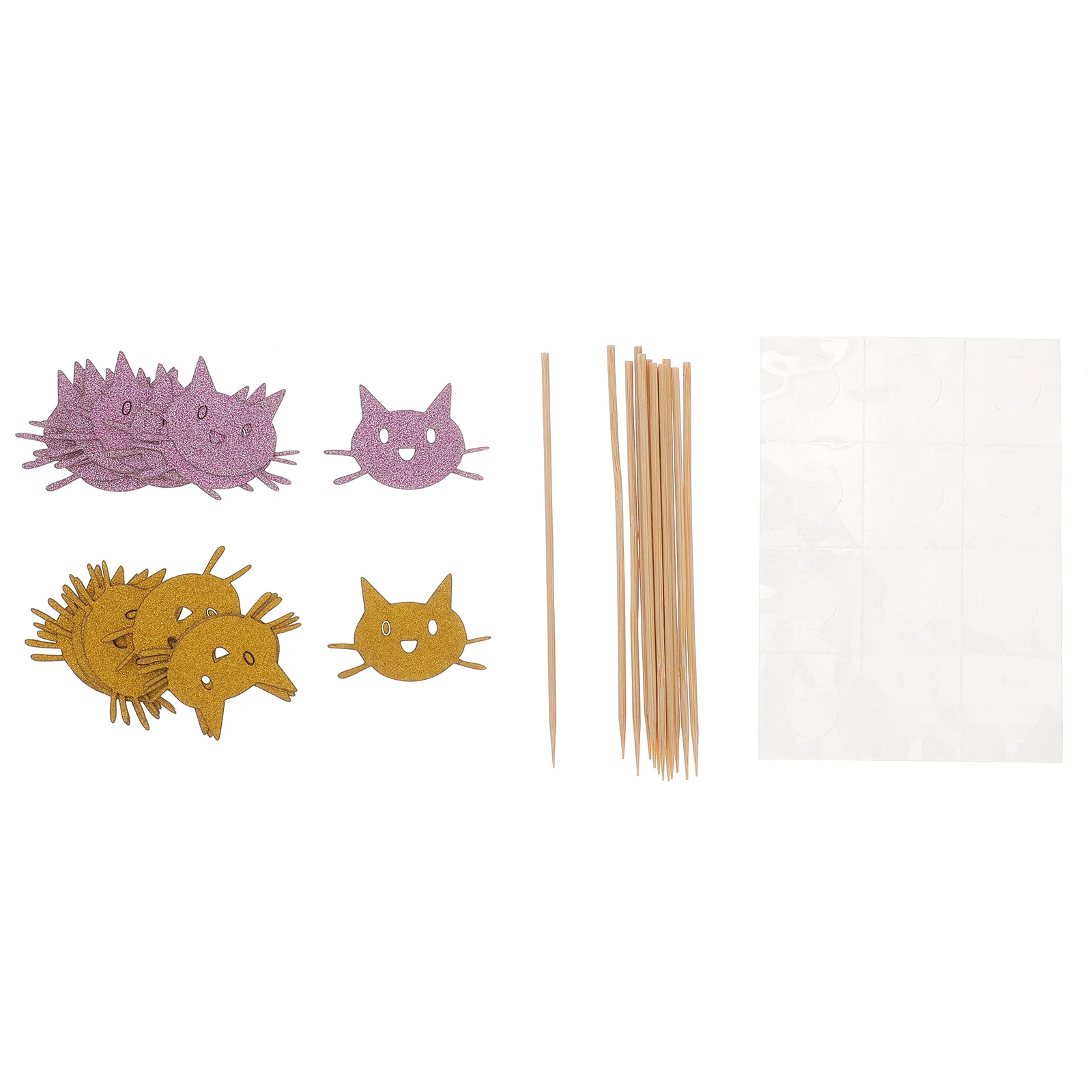 

24pcs Lovely Cat Cake Decorations Cake Insert for Birthday