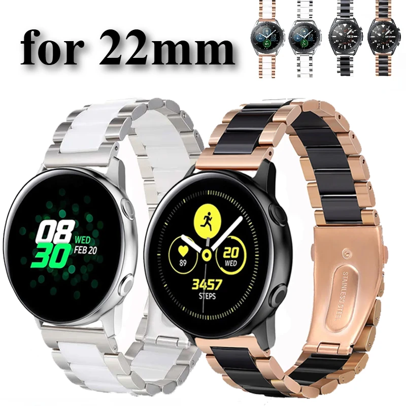 Металлический + керамический ремешок 22 мм для Huawei Watch GT5 Pro GT4 46 Браслет-браслет