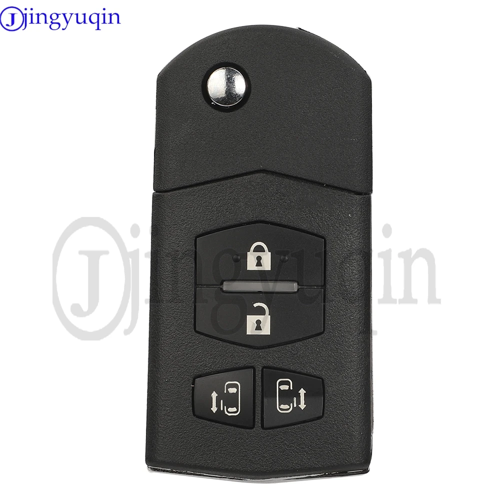 

Корпус Для Выкидного Ключа Jingyuqin С 4 Кнопками Для Mazda 2 3 5 6 M5 M6 CX-5 CX-6 2004+ Из ABS-пластика И Металла
