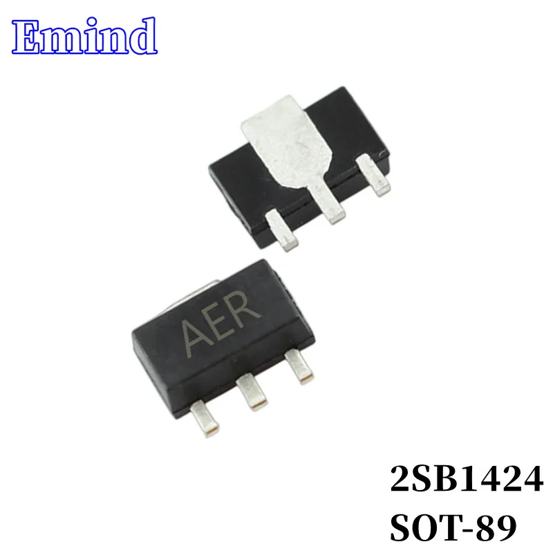 

100Pcs 2SB1424 SMD Transistor Footprint SOT-89 Silkscreen AER Type PNP 20V/3A Bipolar Amplifier Transistor