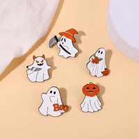 cute ghost enamel pin demon vampire funny metal badge mystery witch jewelry gift accessories punk costume lapel pin gift 2022