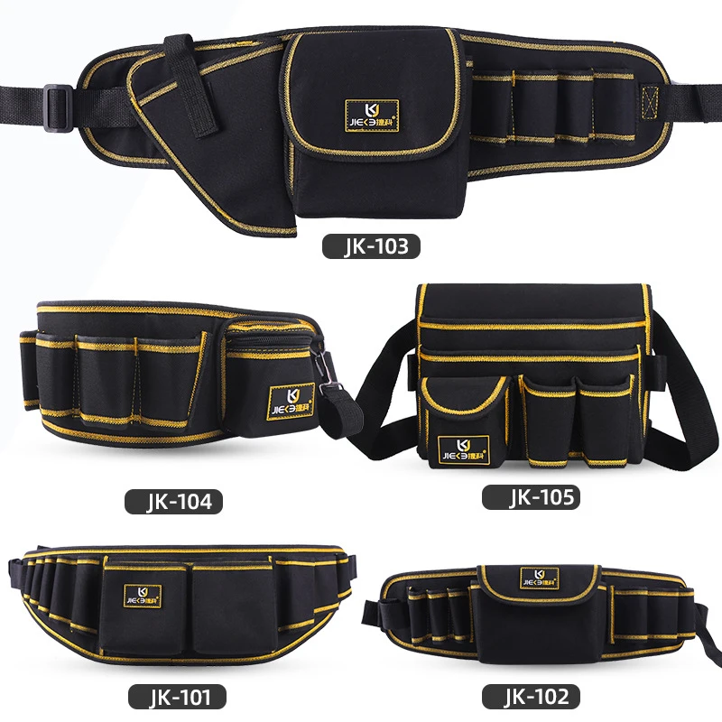 Multi-function Wear-resisting Waist Pack Repair Tool Storage Bag Oxford Cloth Hardware Tool Pocket Wrench Pliers Storage Bag