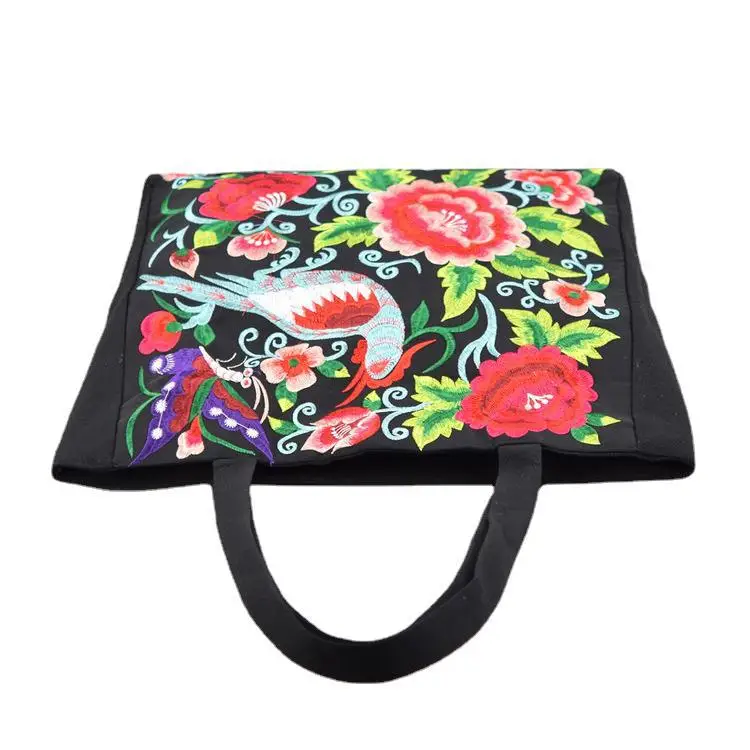 Женская вместительная Холщовая Сумка-тоут с рисунком пиона