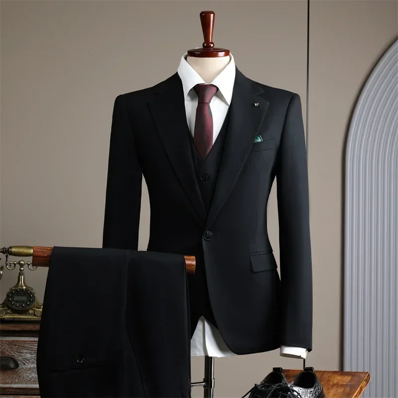 (6) Fashionable British Style Handsome Groom Wedding Suit High-end