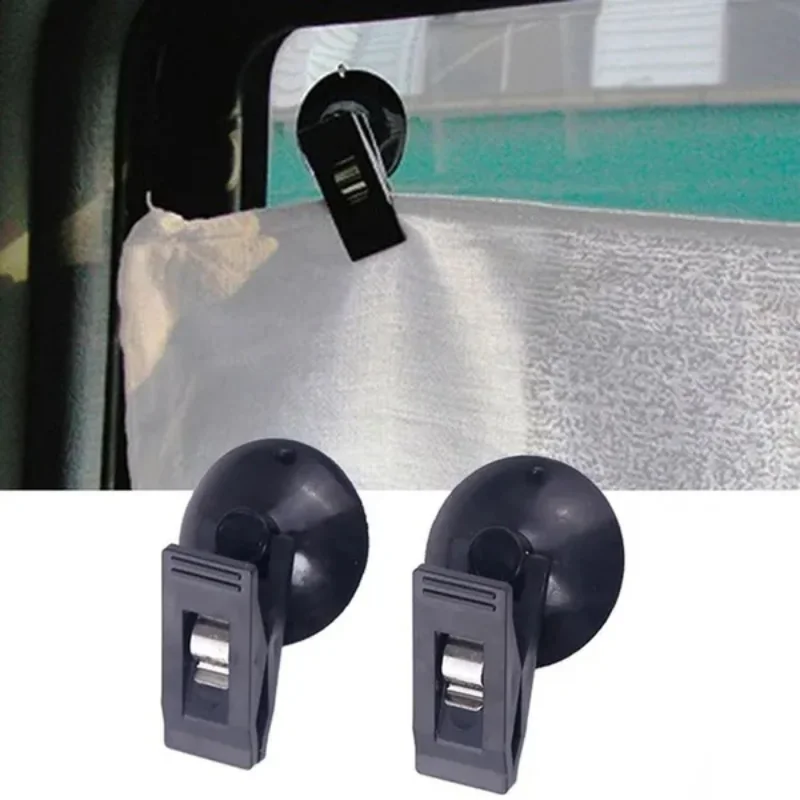 

Car Suction Cup Clips Removable Holder Sunshade Curtain Towel Ticket Card Retainer Hook Auto Fastener Clip Interior Organizer