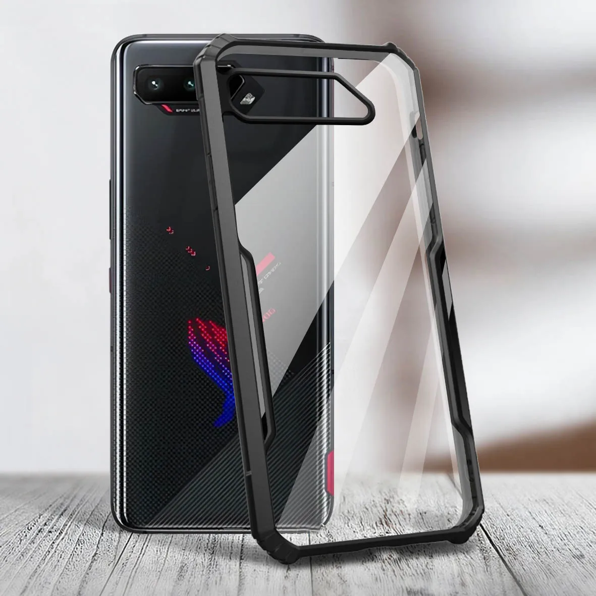 Фото Чехол для телефона ROG 5, черный акриловый чехол с защитой от падения, полная защита для ROG 1 2 3 Strix 5 5s 6 6D 7 Ultimate 8 9 Pro №4
