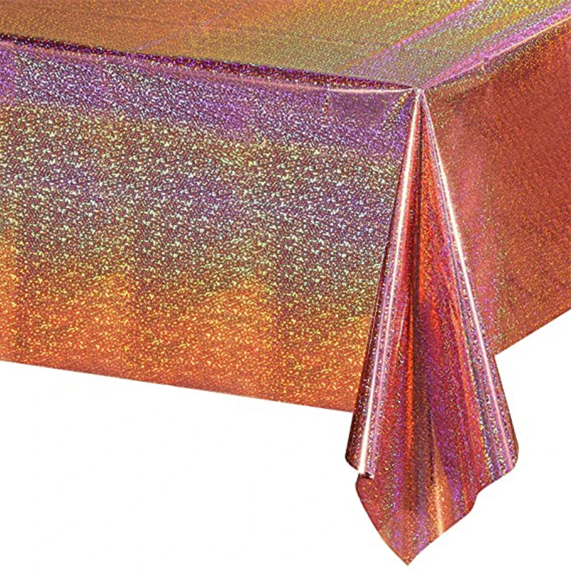 S For Girl Holographic Foil Birthday Party Table Supplies