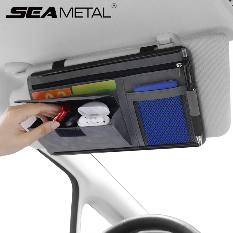 Универсальный солнцезащитный козырек Премиум замшевый автомобильный