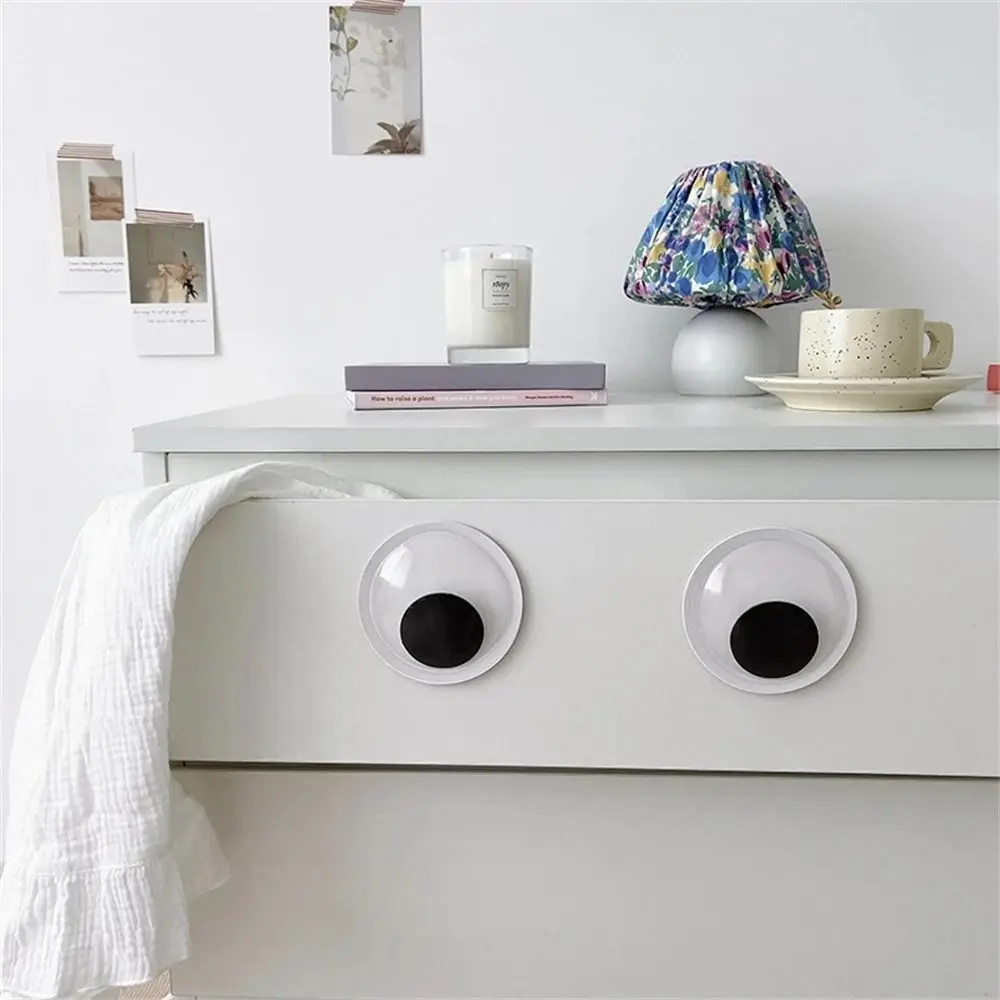 

2Pcs Wiggly Movable Self-Adhesive Eyes Googly Simulation Eyeball Fridge Stickers For Furniture Children Crafts DIY Decoration