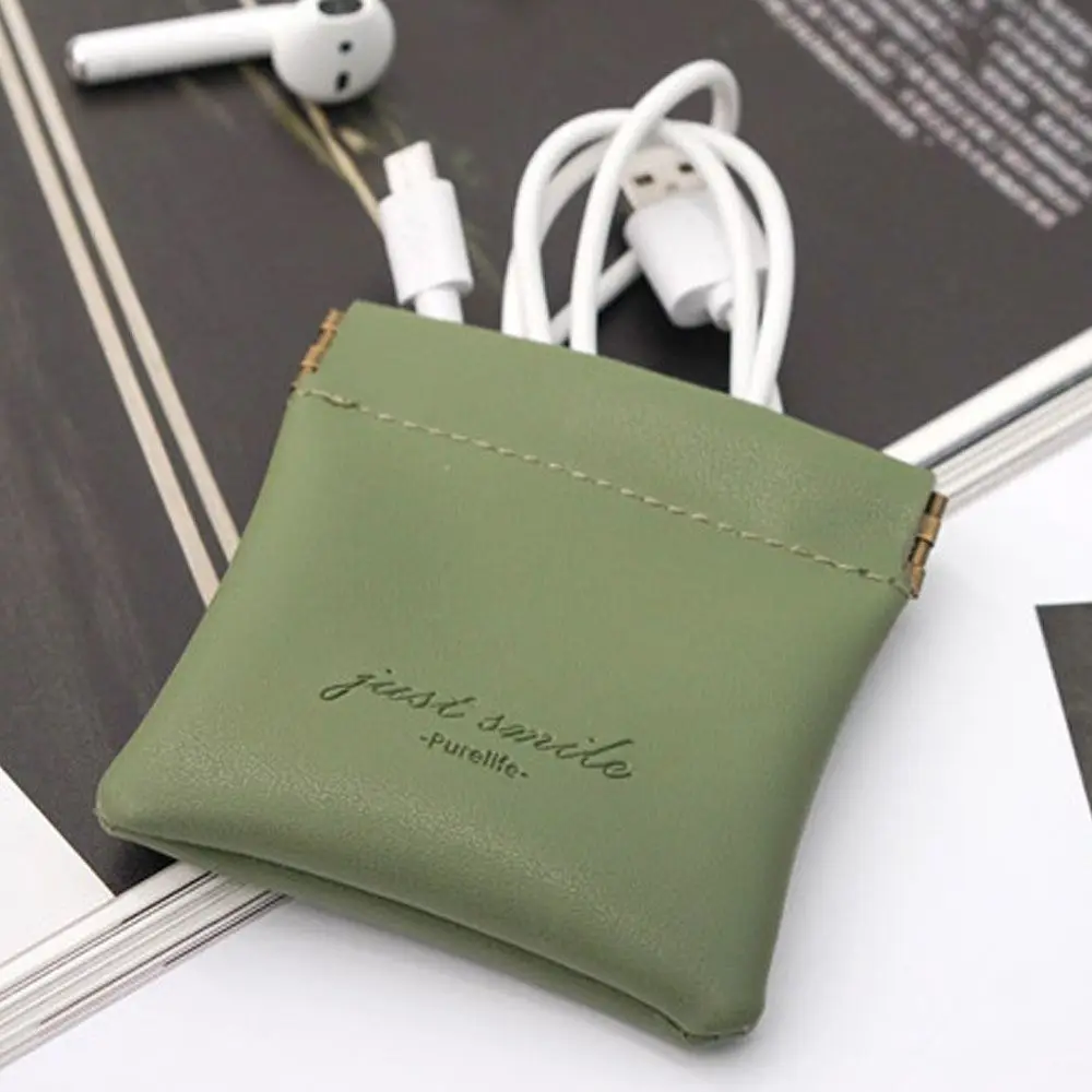 

Модная сумка из искусственной кожи для хранения наушников, карман для монет, кошелек, мини-кошелек, органайзер для ключей, Женский кошелек д...