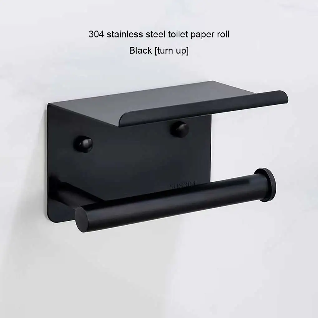

Roll Tissues Holder Toilet Paper Shelf Stainless Steel Storage Rack
