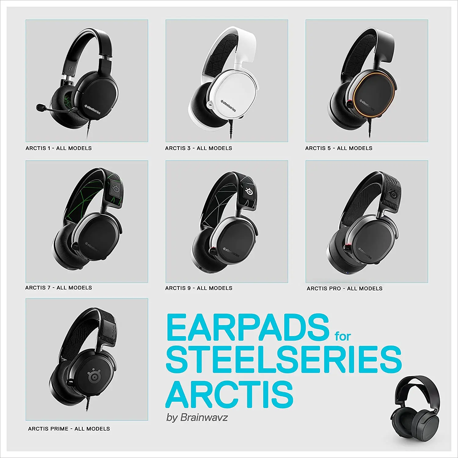 Фото Охлаждающие гелевые сменные амбушюры для гарнитур Steelseries Arctis 1/3/5/7/7X/9/9X/pro и беспроводных игровых гарнитур Xbox. №4