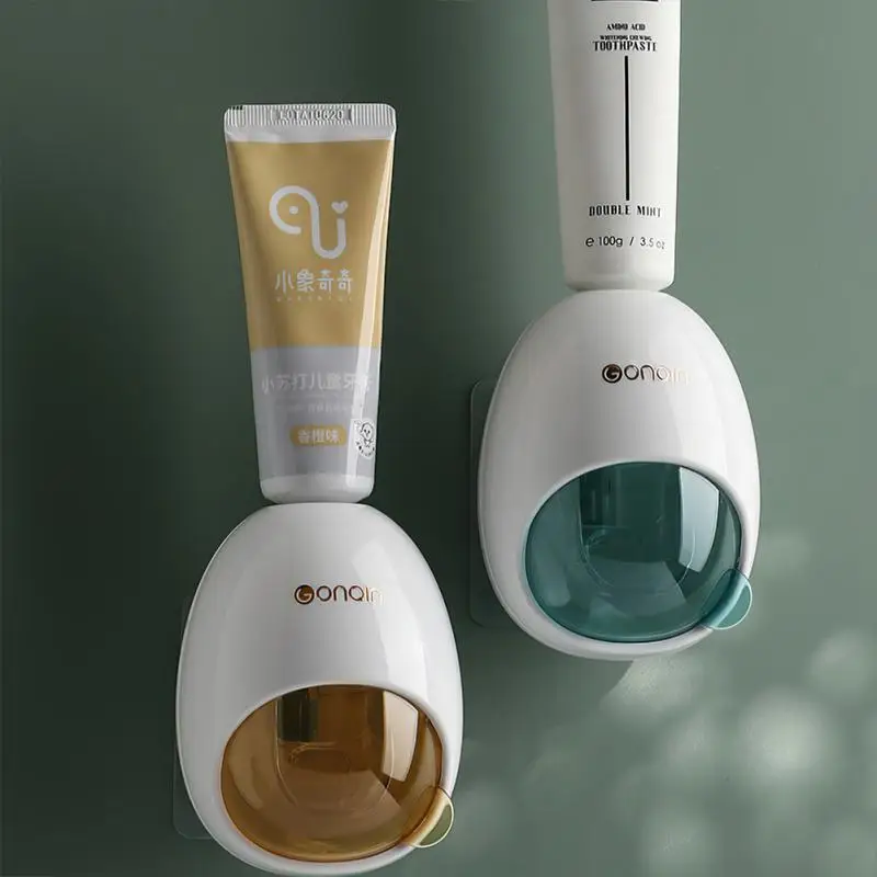 

New Fully Automatic Squeezing Toothpaste Artifact Washing Wall-mounted Squeezer Home Punch-free With Dust Cover Dispensador