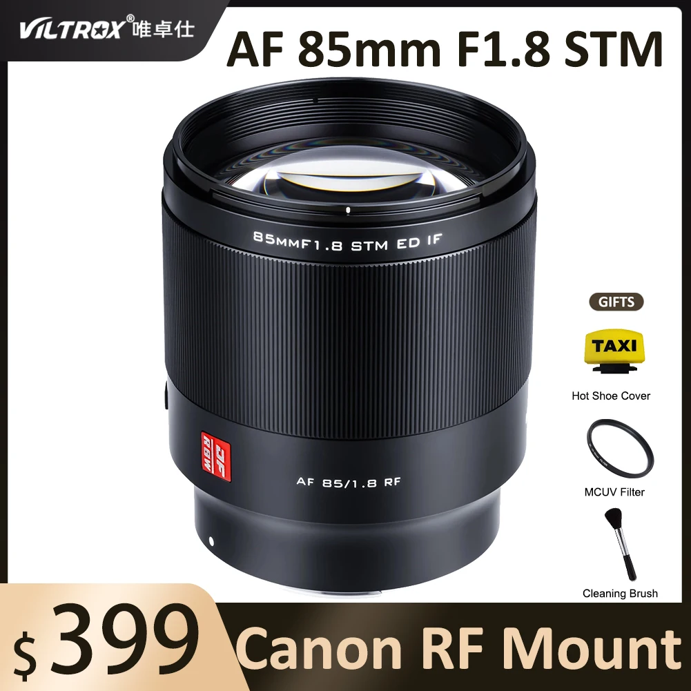 

VILTROX 85mm F1.8 Full Frame AF Auto Focus Large Aperture Fixed Focus Lens for Canon R RF EOS R EOS RP R3 R5 R6 C70