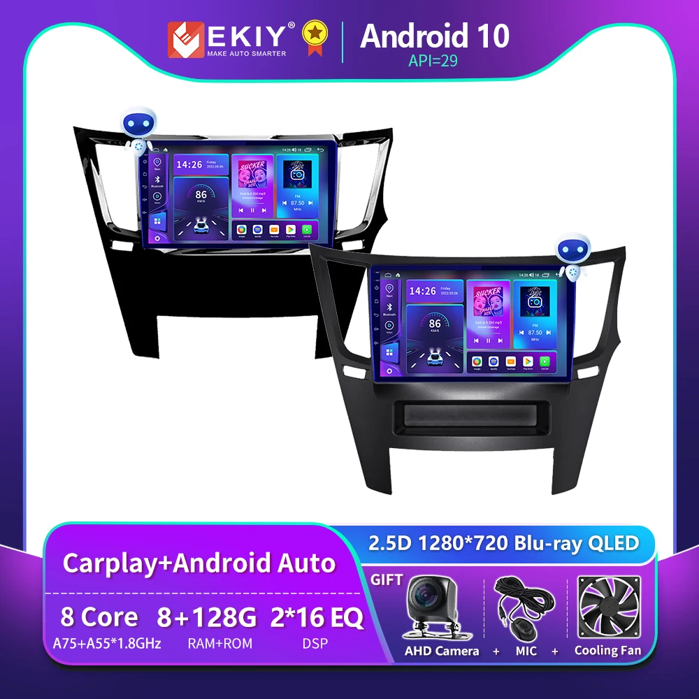 

EKIY T900 8G 128G For Subaru Outback 4 BR Legacy 5 2009 - 2014 RHD Car Radio Multimedia Blu-ray QLED Navigation GPS Auto Android