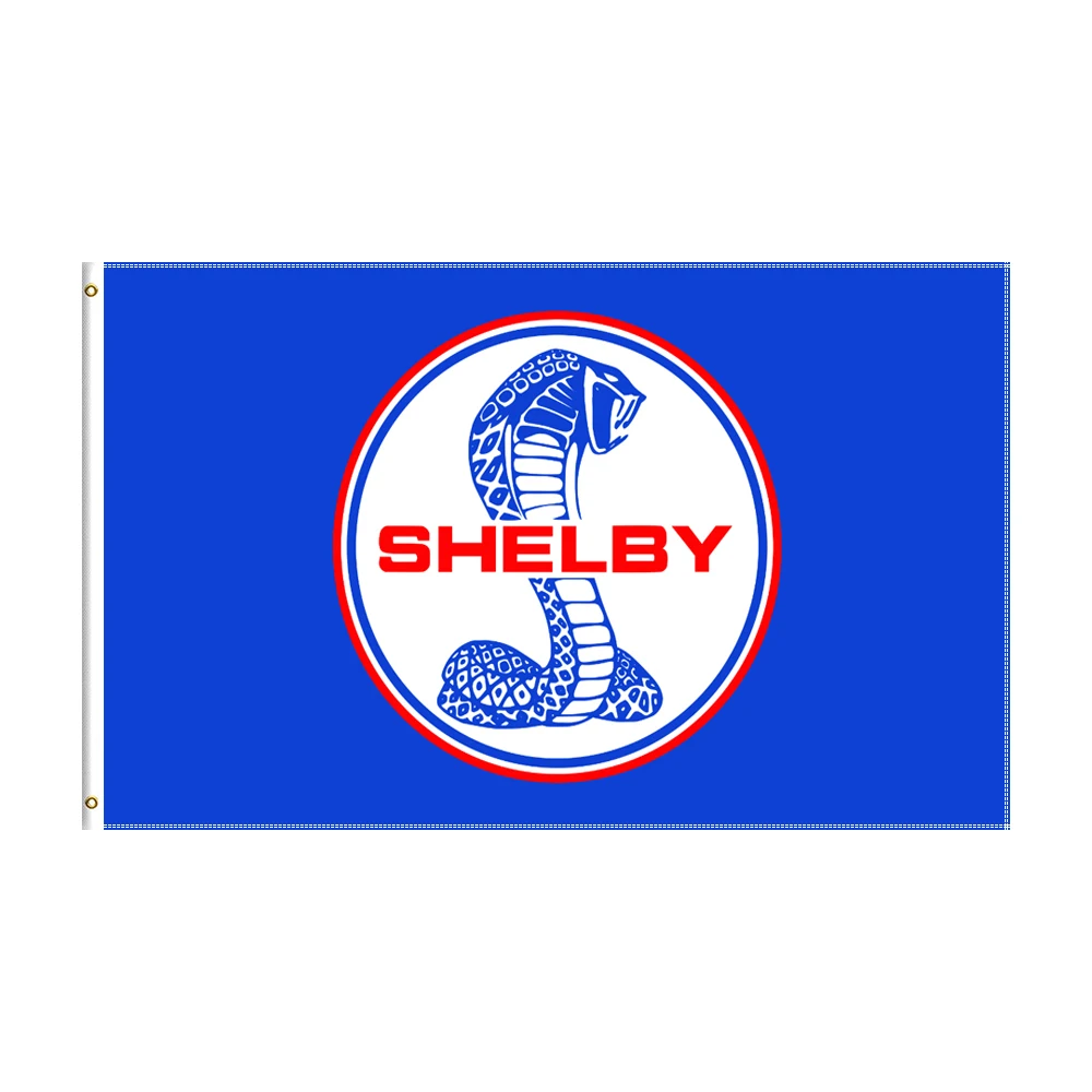 

3x5 Ft Shelby Flag Polyester Printed Racing Car Banner For Decor