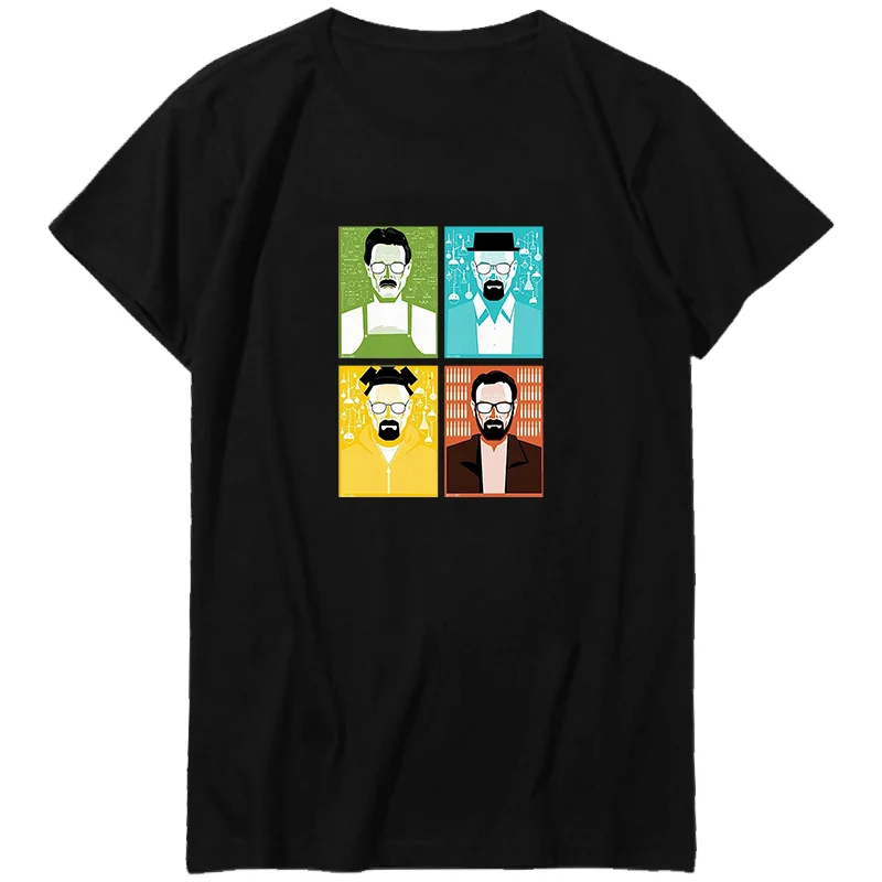 Футболка мужская черно-белая с изображением м/ф Олтера хайзенберга | Мужская