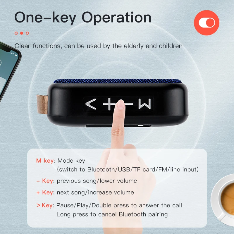 Портативная беспроводная Bluetooth-колонка мини-динамик для улицы звуковая
