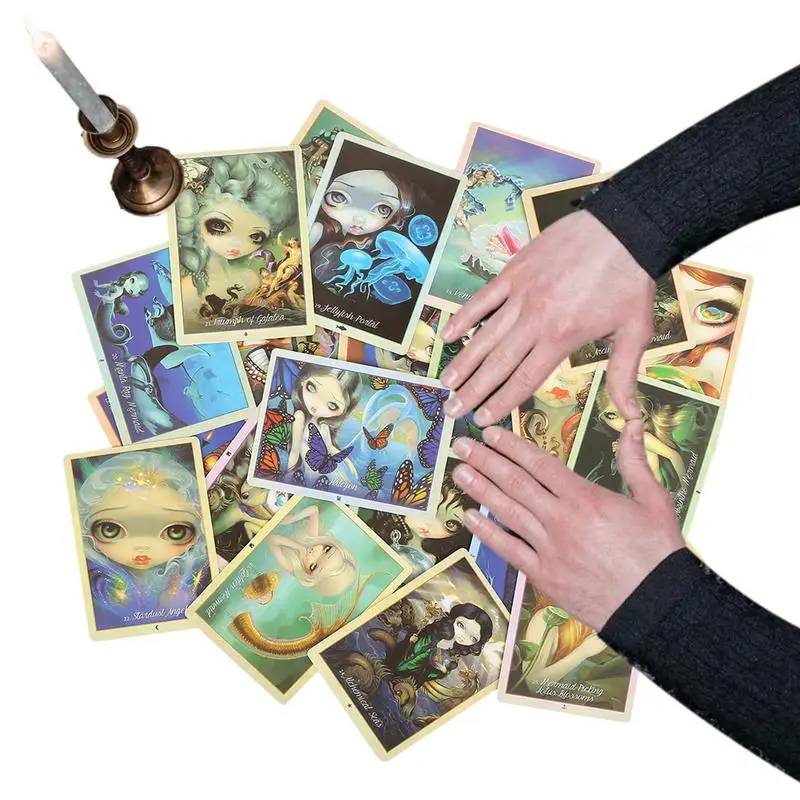 

Myths Mermaids Oracle Of The Water Mermaid Tarot Cards Oracles Divination Fate Deck Board Games For Family Party Board Game