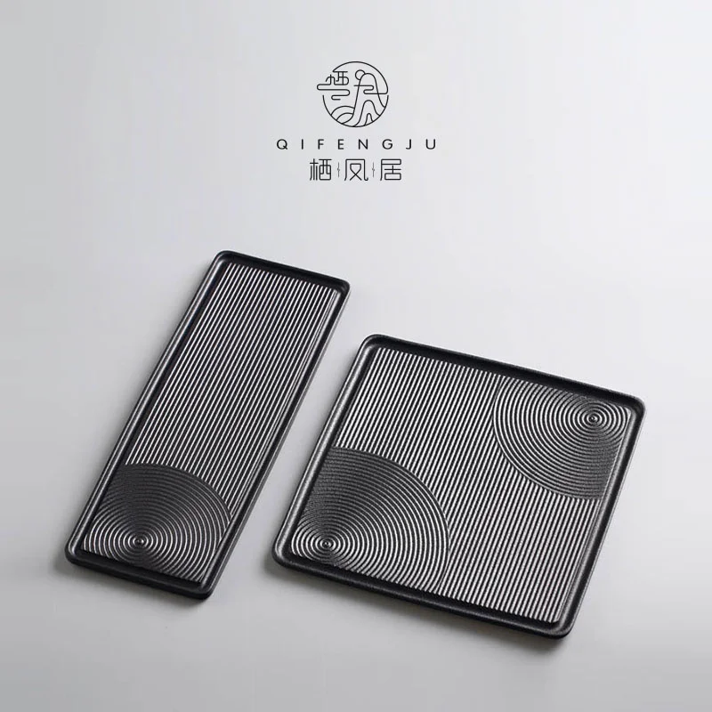 

Stoneware Tray Creative Dry Landscape Ceramic Pot Bearing Small Size Tea Table Saucer Water Storage