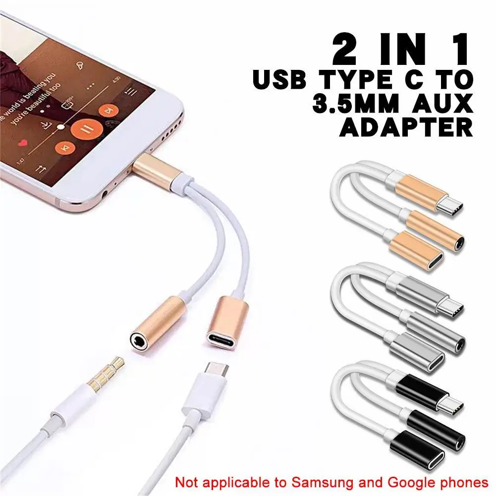 Переходник 2 в 1 с USB Type C на 3,5 мм Aux Type-c 3 5 Jack, аудиокабель, кабель для наушников, конвертер для OnPlus Huawei Xioaomi Redmi Переходник 2 в 1 с USB Type C на 3,5 мм Aux Type-c 3 5 Jack, аудиокабель, кабель для наушников, конвертер для OnPlus Huawei Xioaomi Redmi