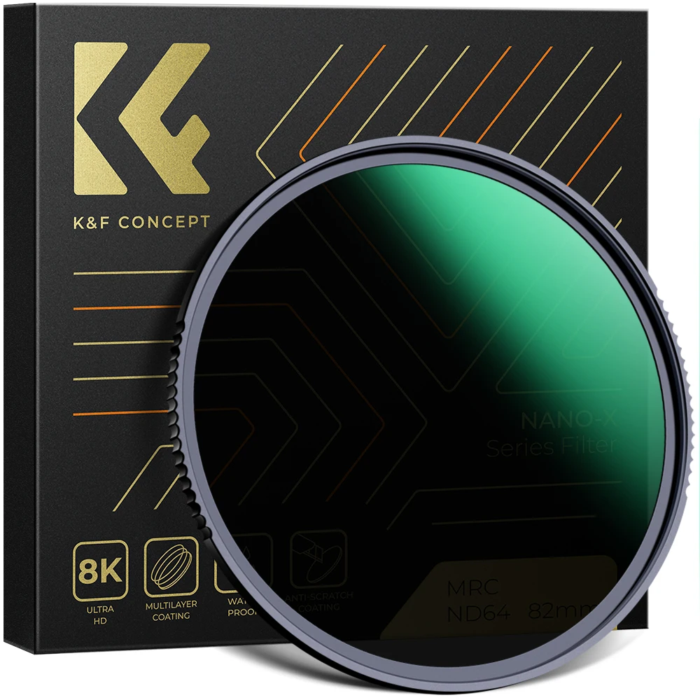 Фото K&F CONCEPT 49-82 мм HD фильтр ND64 для камеры, многослойный нано-фильтр X-типа, плотность 49 мм, 52 мм, 58 мм, 62 мм, 67 мм, 72 мм, 77 мм, 82 мм №1