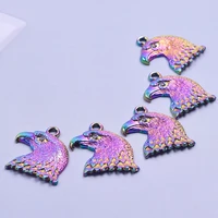 20pcs eagle head pendant animal charm punk accessories handmade necklace earrings charms for jewelry making supplies components