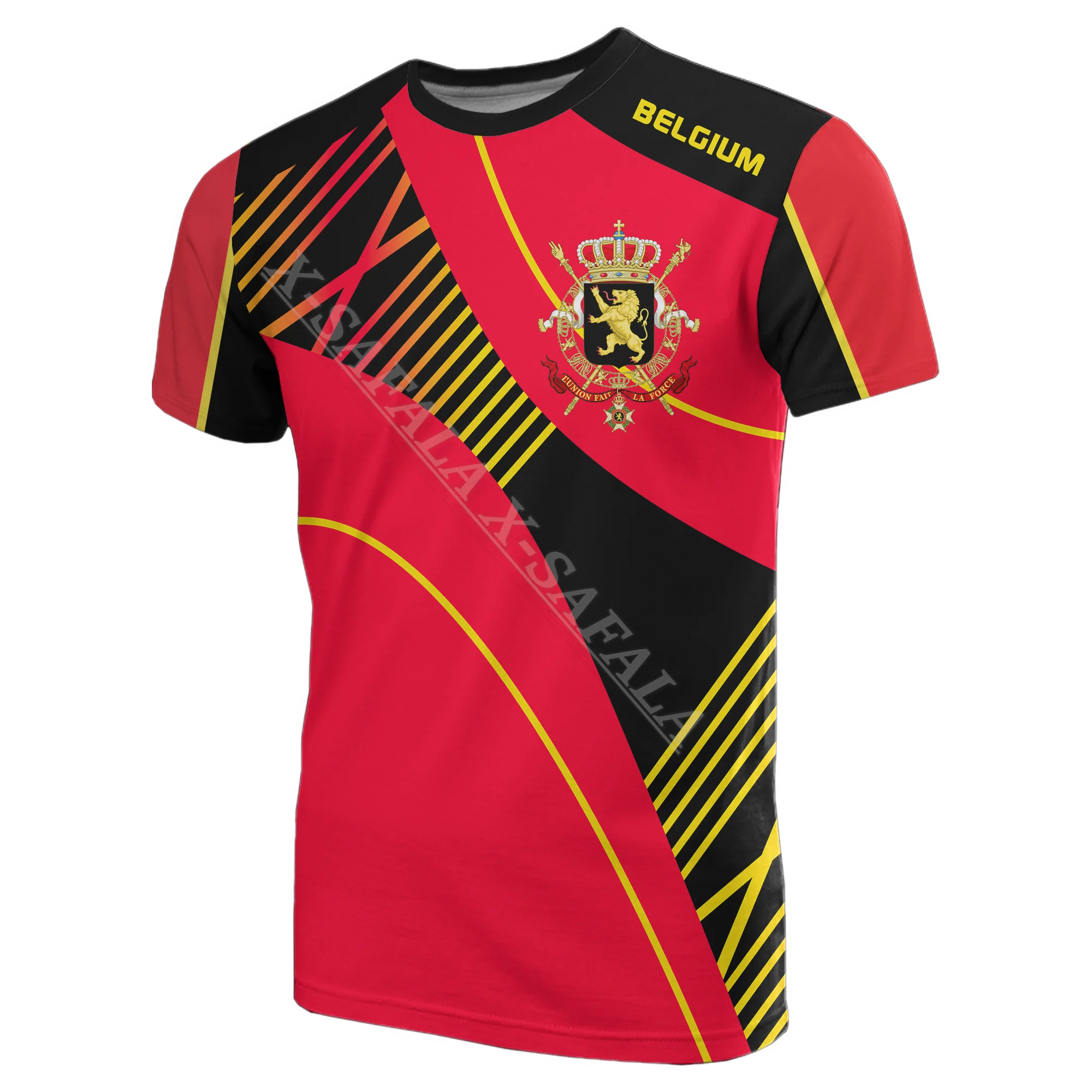 

Belgium National Flag and Emblem 3D Print Mesh Fiber T-Shirt Tops Summer Tees Men Streetwear Shorts Sleeve Sport Casual Shirt-2