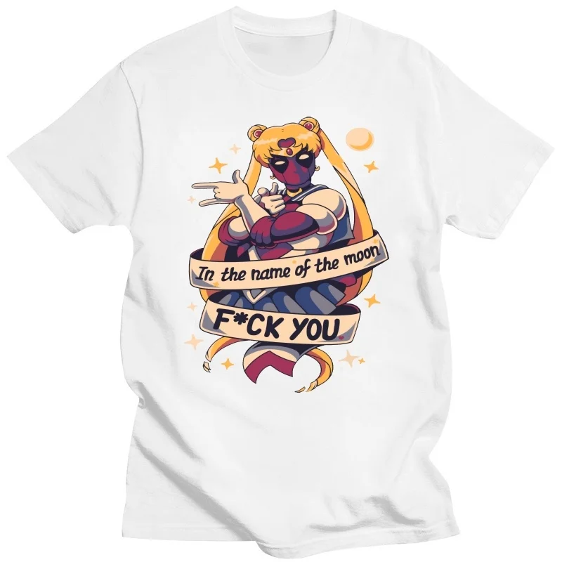 

Deadpool Sailor Moon In The Name Of The Moon Fvck You Men Shirt Mothers Day Gift