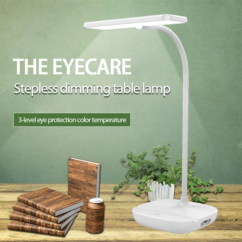 

LED Desk Lamp USB Rechargeable Table Lamp Foldable Dimmable Touch Desk Light Student Dormitory Reading Light Eye Protection Lamp