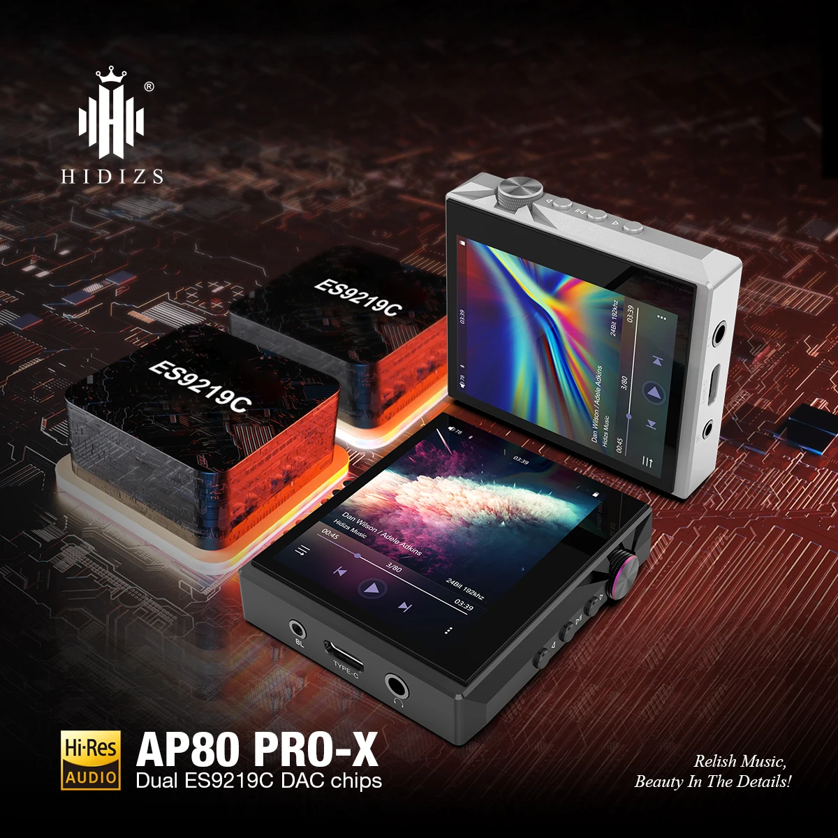 Портативный музыкальный MP3-плеер Hidizs AP80 Pro X HIFI Bluetooth плеер с высоким разрешением