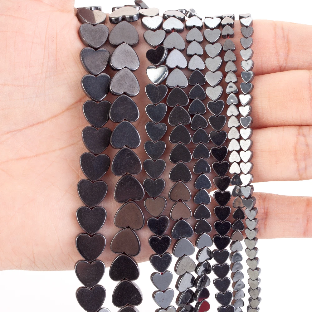 Бусины из натурального гематита для изготовления ювелирных изделий