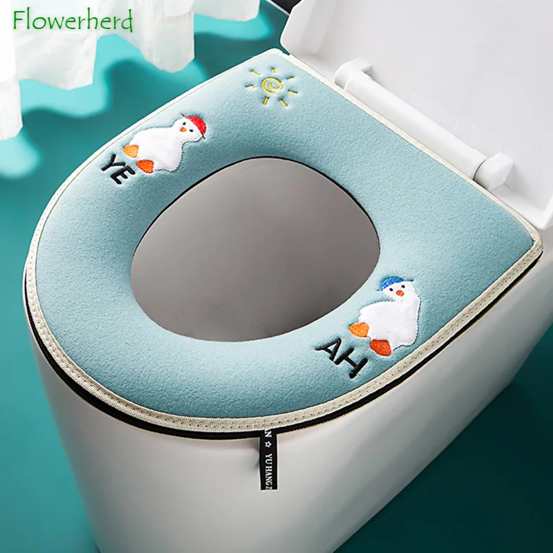 

Cute Duck Thickened Toilet Seat Toilet Cover Cartoon Toilet Cover Universal Waterproof Toilet Sticker Toilet Accessories
