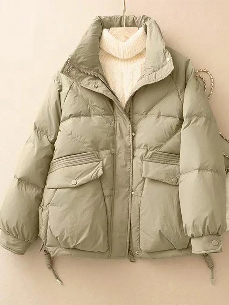 2024 зимнее новое модное женское пальто с хлопковой подкладкой короткий
