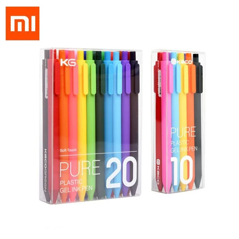 

Оригинальная ручка для подписи Xiaomi Mijia Kaco PREMEC с плавными стержнями 0,5 мм, цветные ручки Mi, дополнительные синие черные красные чернила